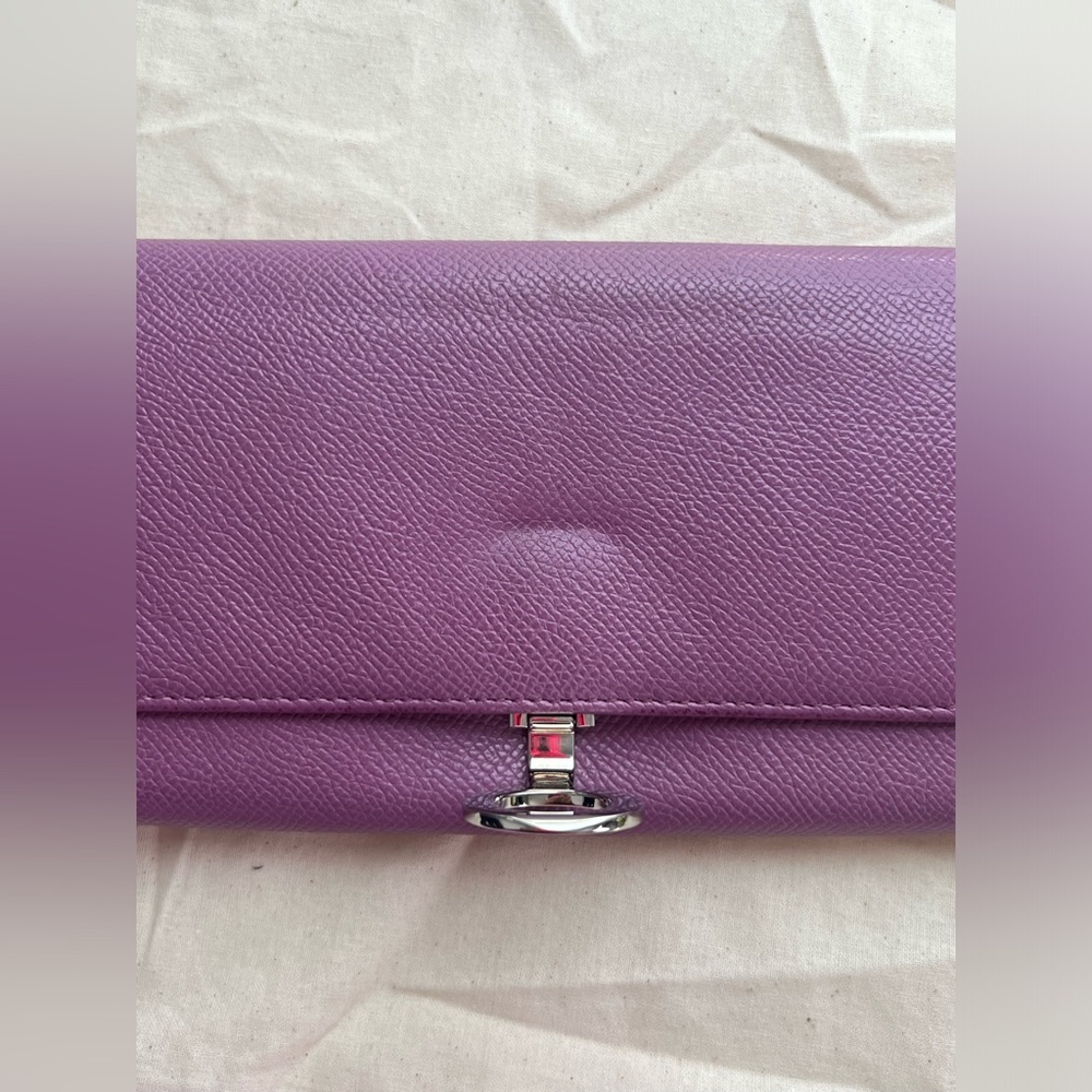 BVLGARI Bulgari Purple Lavender Saffiano Leather Continental Card Coin Wallet - Picture 4 of 16
